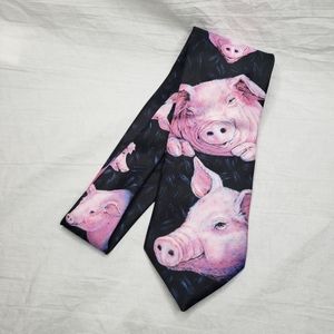 Vintage Ralph Martin Pig Men's Necktie  1994